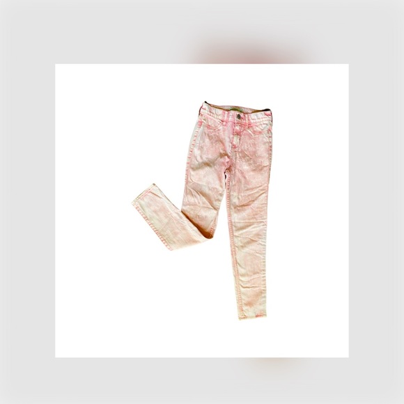 GIRLS ABERCROMBIE PINK DISTRESSED JEAN-SIZE 12 SLIM - Picture 7 of 8